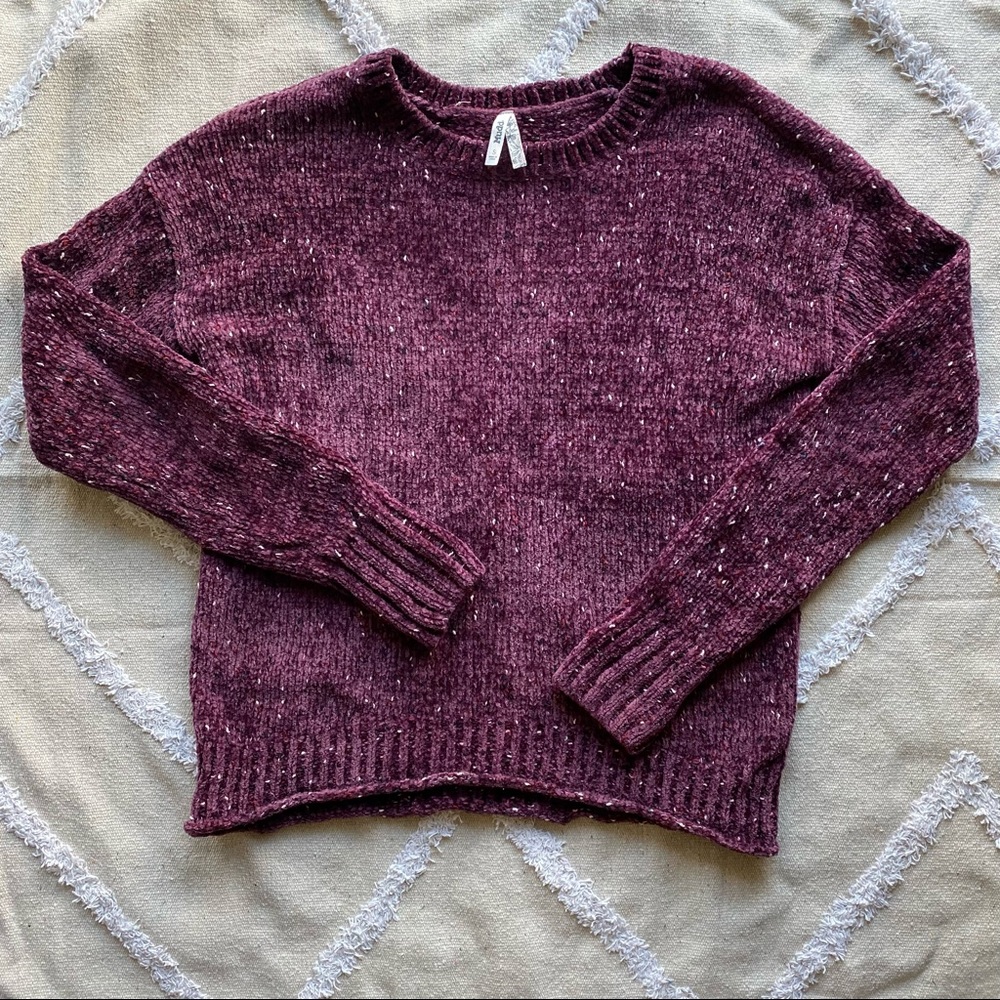 Plum Chenille Sweater - Size small